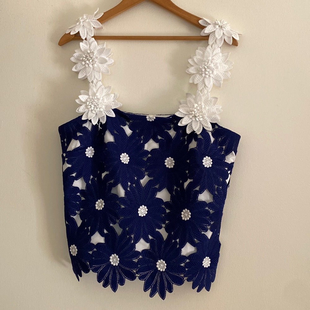 Anthropologie floral lace camisole